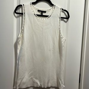 White House Black Market embellished  sleeveless sweater